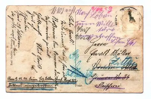 Ak Rosswein in Sachsen Etzdorfstraße 1914