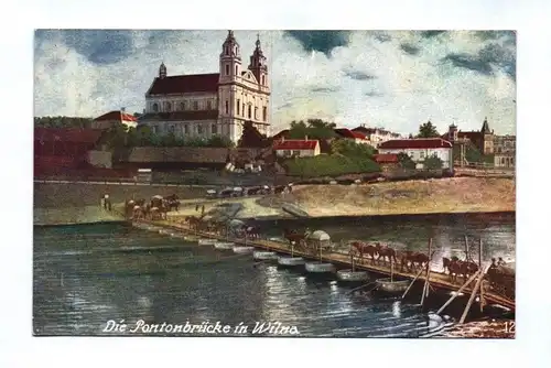 Ak Die Pantonbrücke in WIlna Litauen Vilnius