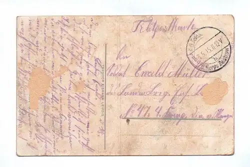 Ak Patrouillen Kampf mit einem Kosaken 1 Wk 1915 Feldpostkarte