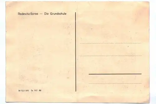 Ak Rodewitz Spree Die Grundschule Schirgiswalde-Kirschau