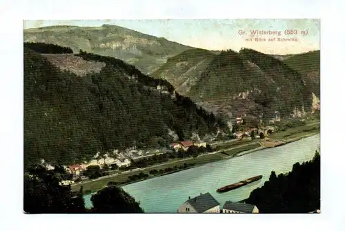 Ak Gr. Winterberg mit Blick auf Schmilka 1923