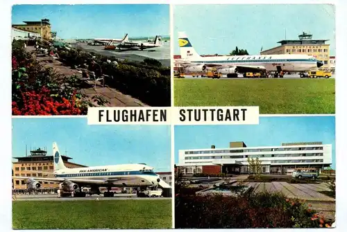 Ak Flughafen Stuttgart Flugzeuge