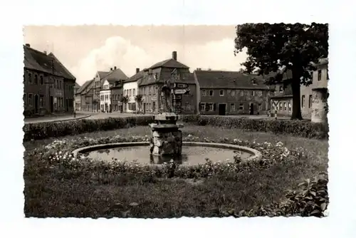 Ak Bad Lausick in Sachsen Fischbrunnen am Untermarkt 1966