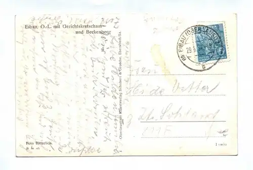 Ak Eibau OL DDR 1954 Gerichtskretscham und Beckenberg