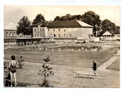 DDR Ak Leisnig Kr Döbeln Stadtbad 1973