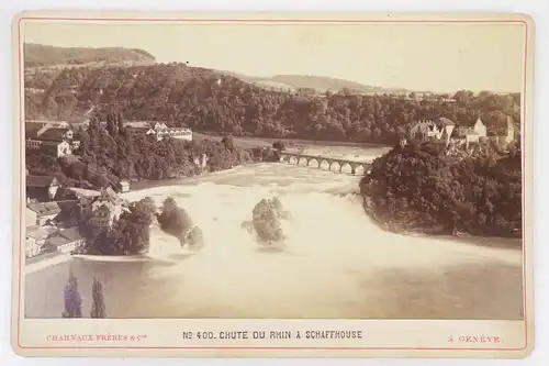 Schweiz Foto Chute du Rhin A Schaffhouse Geneve Swiss photo 1890er