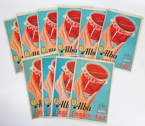 Lot Albra Einmach Haut Reklame Tüten mit Inhalt Farbfrisch Deko Werbung