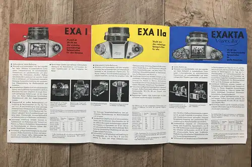 Flyer EXA EXAKTA Varex Kleinbild Spiegelreflexkameras für alle Ansprüche