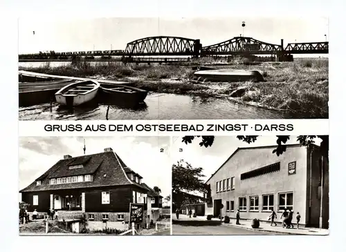 Ak Gruss aus dem Ostseebad Zingst Darss 1981 Meinigenbrücke Kurhaus