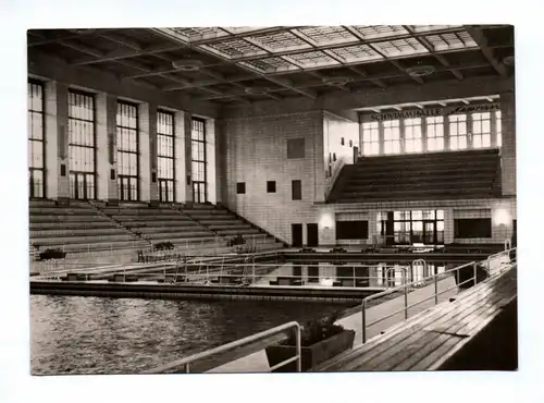 Ak Rostock Schwimmhalle Innenansicht DDR 1962