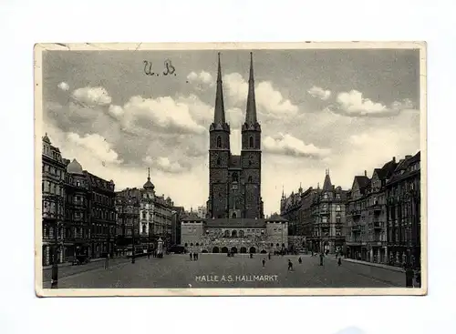 Ak Halle Hallenmarkt  DR 1939