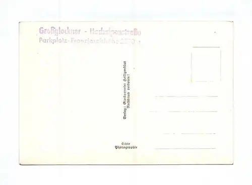 Ak Großglockner Hochalpenstraße Parkplatz