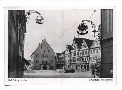 Ak Bad Mergentheim Markplatz