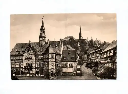 Ak Blankenburg Rathaus 1959