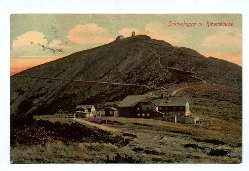 Ak Schneekoppe Riesengebirge 1907