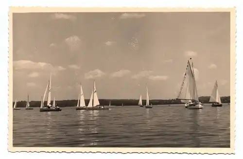 Foto Bad Saarow Scharmützelsee 1950er Segler Boote