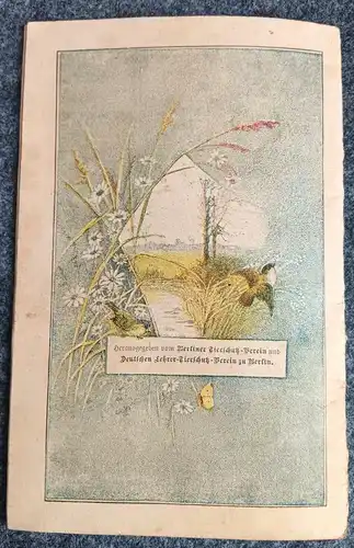 Alter Kalender 1907 Mädchen mit Violine und Küken Tierschutzkalender