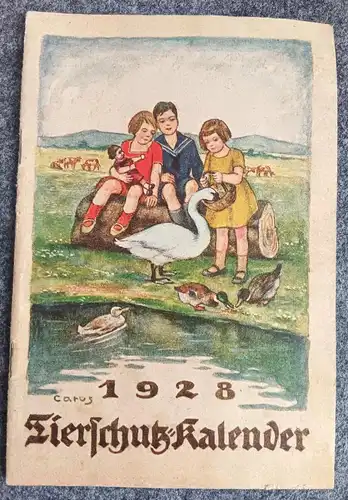 Tierschutz Kalender Original 1928 Heft Berliner Tierschutz Verein alter Kalender