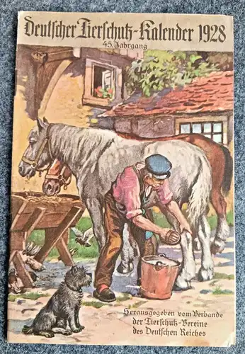Deutscher Tierschutz Kalender 1928 Heft 45 Jahrgang alter Kalender