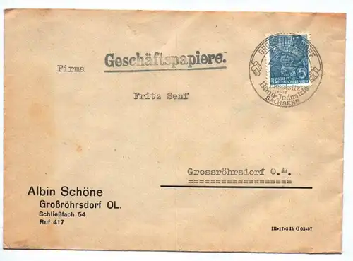 Geschäftspapiere DDR 1959 Albin Schöne Großröhrsdorf