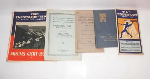 5 Reise Broschüren Bad Trentschin - Teplitz Slowakei 1928/29 Trenčianske Teplice