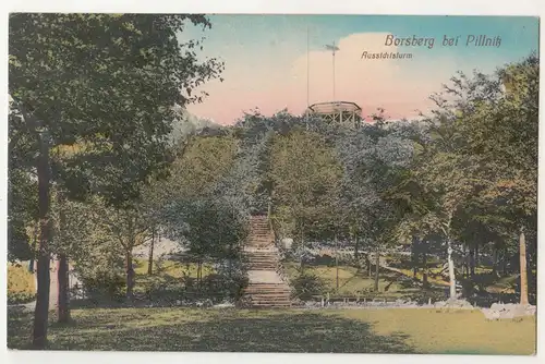 Ak Borsberg bei Pillnitz Aussichtsturm um 1910 ! (A2386