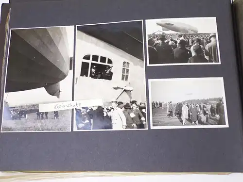 Fotoalbum Zeppelin Luftschiff Teilnehmer Karte Reichenbach Vogtland 1930 Fotos