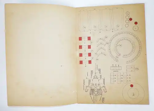 Kranich Bastelbogen Sputnik III Metallfolie  1959 DDR