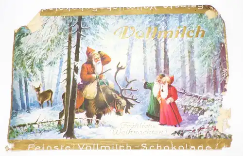 Weihnachts Schokoladenpapier Ulbrich Leipzig Li Vollmilch Schokolade 1930er