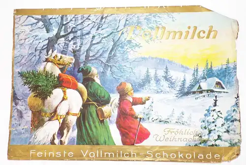 Altes Schokoladenpapier Ulbrich Leipzig Li Vollmilch Schokolade Weihnachtsmann