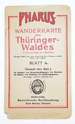 Pharus Thüringer Wald Wanderkarte Blatt 5 Landkarte Thüringen