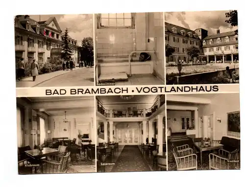 Ak Bad Brambach Vogtlandhaus Badezimmer Klubraum Lesezimmer DDR