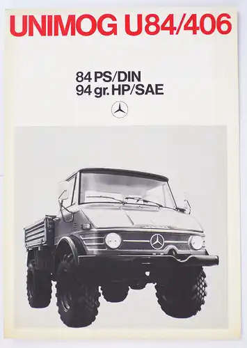 Prospekt Unimog U84/406 Vintage Mercedes