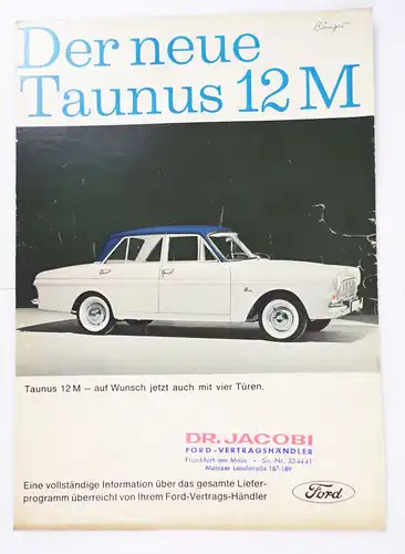 Altes Prospekt Ford Taunus 20M