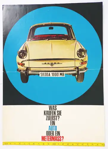 Skoda 1000 MB Prospekt um 1970 Oldtimer 