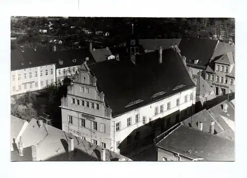 Ak Schmiedeberg Blick vom Kirchturm nach dem Rathaus Dippoldiswalde