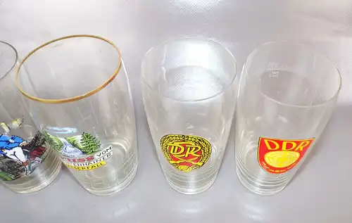 DDR Gläser Set Trachten Lichtenhainer Wasserfall GST vintage Deko