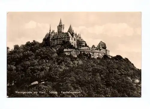 Ak Wernigerode am Harz Schloß Feudalmuseum DDR 1957