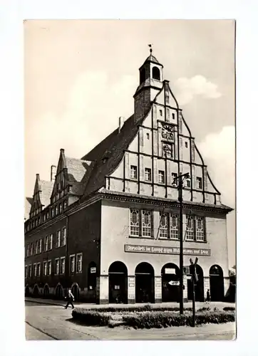 Ak Schkeuditz Bezirk Leipzig Rathaus DDR 1960