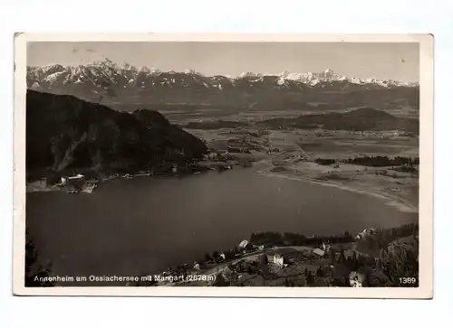 Ak Annenheim am Ossiachersee mit Mangart 1932 Österreich