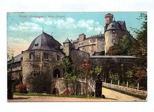 Ak Schloss Hartenstein im Sächsischen Erzgebirge 1916