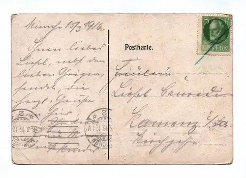 Ak München Nonnenbrunnen 1916