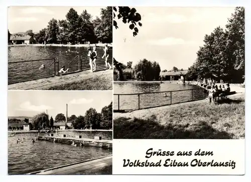 Ak Grüsse aus dem Volksbad Eibau Oberlausitz DDR 1973