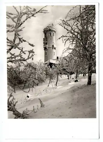 Ak Zittauer Gebirge im Winter Am Hochwaldturm DDR 1975