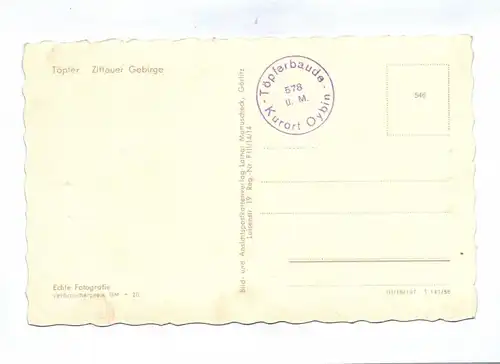 Ak Töpferbaude Zittauer Gebirge Töpferberg 1956