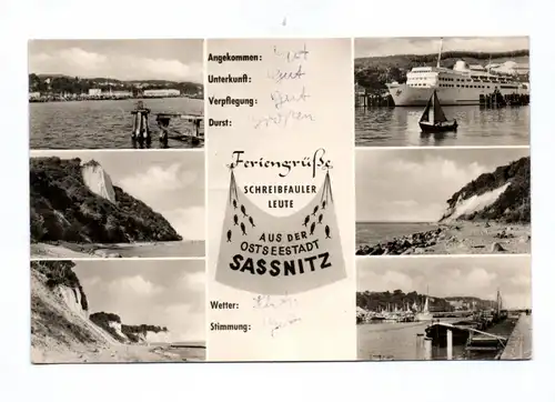 Ak Aus der Ostseestadt Sassnitz 1958 DDR