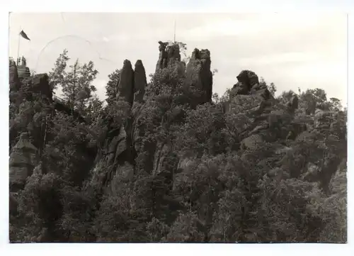 Ak Kurort Jonsdorf Kreis Zittau Die Nonnenfelsen DDR 1985