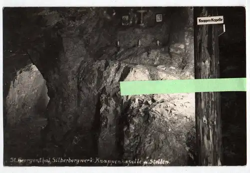 Foto Ak Sankt Georgenthal Silberbergwerk Knappenkapelle Stollen Bergbau Böhmen