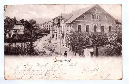 Litho Ak Warnsdorf Böhmen Straße Varnsdorf Tschechien 1904