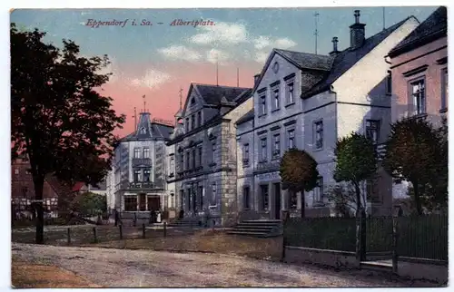 Ak Eppendorf Sachsen Albertplatz 1918
